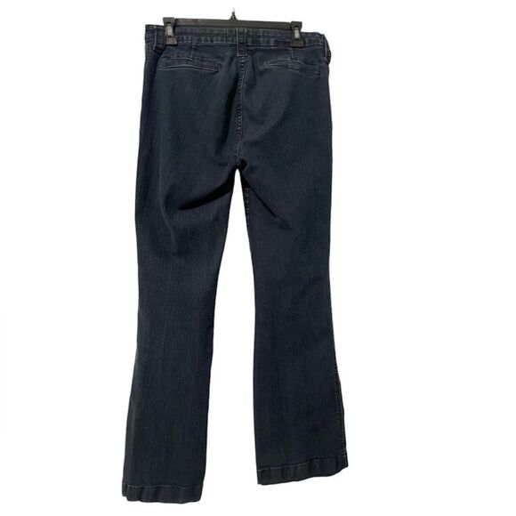 NYDJ High Rise Boot Cut Flare Leg Denim‎ Blue Jeans Faux Back Pockets Size 10 - Picture 2 of 8